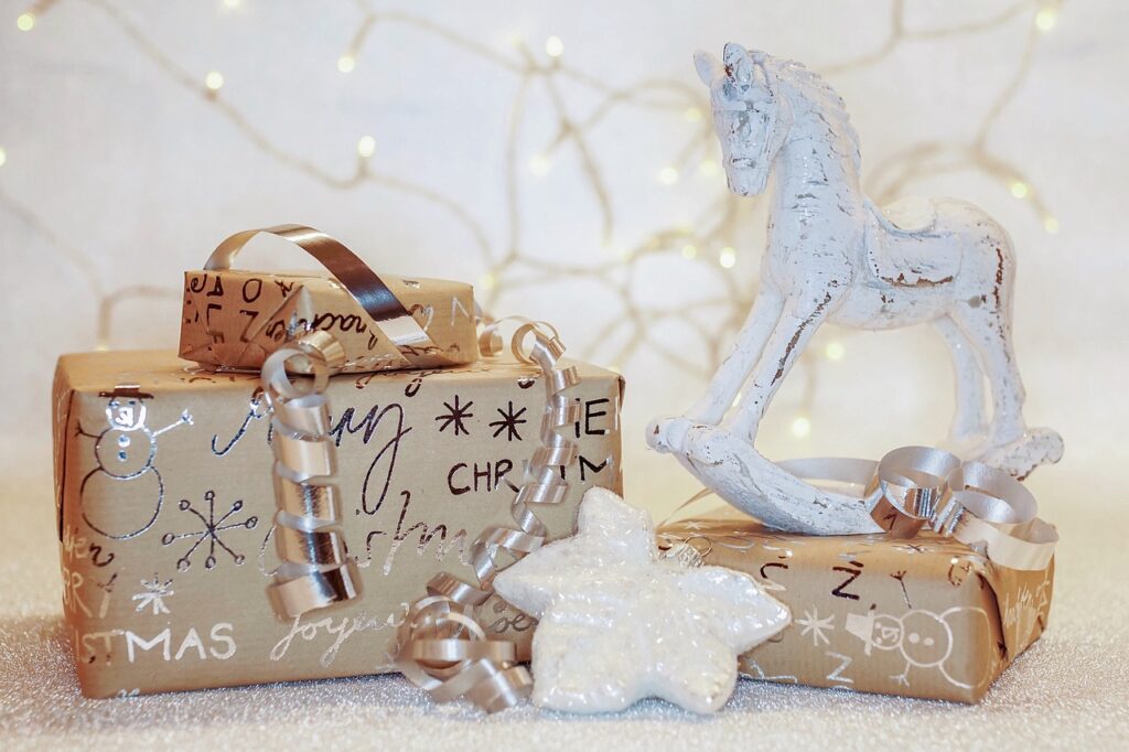 christmas, gifts, present, surprise, december, advent, decoration, toys, rocking horse, lights, sparkling, christmas motif, christmas greetings, christmas decorations, father christmas, white, silver, christmas wallpaper, christmas, christmas, christmas, christmas, christmas, gifts, toys